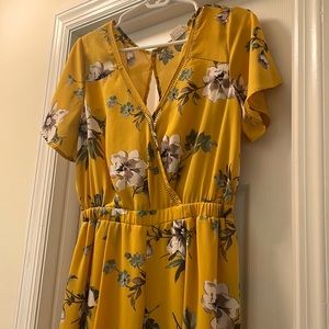 Adorable yellow floral jumpsuit